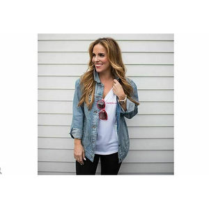 Rachel Hollis Ltd Denim Jean Jacket Size XXS Womens Distressed A354066